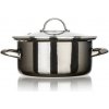 Banquet Hrniec smaltovaný METALLIC Black 20 cm 2 l s pokrievkou, 20 cm