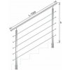 Zábradlie schody BS AISI304, 40x40x2/4xd12/H900/L1 Zábradlie schody BS AISI304, 40x40x2/4xd12/H900/L1