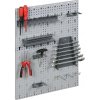 Závesný panel na náradie G1 vrátane 22 ks háčikov a držiakov, 595 x 395 x 25 mm Závesný panel na náradie G1 vrátane 22 ks háčikov a držiakov, 595 x 395 x 25 mm