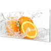 Sklenený obklad do kuchyne Pomaranče vo vode 100x50 cm Sklenený obklad do kuchyne Pomaranče vo vode 100x50 cm