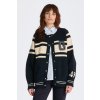 Gant sveter KNITTED GANT VARSITY JACKET modrá