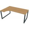 Hobis Pracovný stôl UNI O, ergo, pravý, 180x75,5x120 cm, dub/čierna Hobis Pracovný stôl UNI O, ergo, pravý, 180x75,5x120 cm, dub/čierna