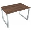 Pracovný stôl UNI O, 120x75,5x80 cm, orech/sivá Pracovný stôl UNI O, 120x75,5x80 cm, orech/sivá
