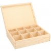 ČistéDrevo Drevená krabička na čaj (12 priehradiek) ČistéDrevo Drevená krabička na čaj (12 priehradiek)