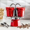 BIALETTI Mini Express pre 2 šálky espresso (2tz) červená - hliníkový tlakový kávovar s 2 šálkami BIALETTI Mini Express pre 2 šálky espresso (2tz) červená - hliníkový tlakový kávovar s 2 šálkami