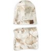 Rebrovaný set čiapka + nákrčník - Boho Rebrovaný set čiapka + nákrčník - Boho