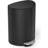 Simplehuman Pedálový odpadkový kôš 6 l, polokrúhly, čierna matná oceľ, plast Simplehuman Pedálový odpadkový kôš 6 l, polokrúhly, čierna matná oceľ, plast