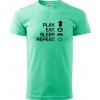 Eat sleep play - šach - Klasické pánske tričko vyššej gramáže - 2XL ( Mätová ) Eat sleep play - šach - Klasické pánske tričko vyššej gramáže - 2XL ( Mätová )