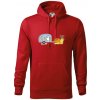 Slimačí obytňák - Mikina pánska Cape s kapucňou - 3XL ( Červená ) Slimačí obytňák - Mikina pánska Cape s kapucňou - 3XL ( Červená )