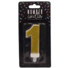 PartyDeco Sviečky „1“ zlato 7 cm PartyDeco Sviečky „1“ zlato 7 cm