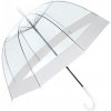 Transparentný dáždnik s farebným okrajom, priemer 83 cm, biela Transparentný dáždnik s farebným okrajom, priemer 83 cm, biela