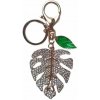 Prívesok na kľúče List so zirkónmi