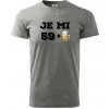 Je mi 60 pivo - Klasické pánske tričko vyššej gramáže - 2XL ( Tmavosivý melír ) Je mi 60 pivo - Klasické pánske tričko vyššej gramáže - 2XL ( Tmavosivý melír )