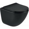 Erga Lily+, závesná WC misa 490x370x365mm, Rimless Tornado 2 + toaletné sedadlo s pomalým zatváraním, čierna matná, ERG-V03-LILY-TO2-BK Erga Lily+, závesná WC misa 490x370x365mm, Rimless Tornado 2 + toaletné sedadlo s pomalým zatváraním, čierna matná, ERG-V03-LILY-TO2-BK