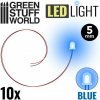 Green Stuff World LEDs BLUE light - 5mm / LED diódy MODRÁ - 5 mm 10ks Green Stuff World LEDs BLUE light - 5mm / LED diódy MODRÁ - 5 mm 10ks