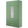 ArtStol Šatníková skriňa BALI 2 D3 s nadstavcom | zelená ArtStol Šatníková skriňa BALI 2 D3 s nadstavcom | zelená