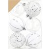 LAALU Sada 6 ks ozdôb: Ozdoby biele mix 8 cm LAALU Sada 6 ks ozdôb: Ozdoby biele mix 8 cm