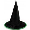 Detský klobúk čierno-zelený Čarodejnica/Halloween Detský klobúk čierno-zelený Čarodejnica/Halloween