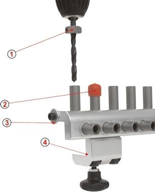 U-M Vŕtacie šablóna power drill do hrany 400-12 pd400