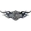 Veselá Stena Drevená nástenná dekorácia Harley Davidson oheň čierny Veselá Stena Drevená nástenná dekorácia Harley Davidson oheň čierny