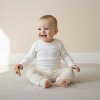 Baby Service Dojčenské nohavice buggy biele obdĺžniky