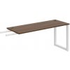 Hobis Pracovný stôl UNI O, kolmo reťaziaci, 160x75,5x60 cm, orech/biela Hobis Pracovný stôl UNI O, kolmo reťaziaci, 160x75,5x60 cm, orech/biela