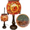Turecká lampa Tiffany štýl RUBY Branches - burner 37*15 Turecká lampa Tiffany štýl RUBY Branches - burner 37*15