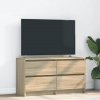 VidaXL TV stolík Sonoma Oak, 100x35x54 cm, drevotrieska VidaXL TV stolík Sonoma Oak, 100x35x54 cm, drevotrieska