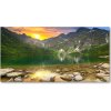 Foto obraz sklenený horizontálny Morské oko Tatry 100x50 cm Foto obraz sklenený horizontálny Morské oko Tatry 100x50 cm