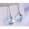 MSPERK Náušnice srdiečka Crystal Aurore Boreale Priemer krištáliku: 10 mm Ag 925/1000 MSPERK Náušnice srdiečka Crystal Aurore Boreale Priemer krištáliku: 10 mm Ag 925/1000