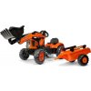 Falk FALK Šlapací traktor Kubota s nakladačem a vlečkou FA-2065AM