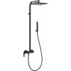 Alpi Una - Sprchová batéria nástenná, pevná sprcha + ručná sprcha – komplet, čierna matná UN18SM2251NE Alpi Una - Sprchová batéria nástenná, pevná sprcha + ručná sprcha – komplet, čierna matná UN18SM2251NE