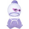 New Baby Zimná detská pletená čiapočka so šálom fialová