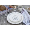 Porcelánový plytký tanier v bielom farebnom prevedení s dekorom kohúta vo vidieckom štýle 26 x 2 cm Clayre & Eef 41976 Porcelánový plytký tanier v bielom farebnom prevedení s dekorom kohúta vo vidieckom štýle 26 x 2 cm Clayre & Eef 41976
