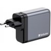 VERBATIM Univerzální cestovní adaptér GNC-100, 100W, 3x USB-C, 1x USB 32202 VERBATIM Univerzální cestovní adaptér GNC-100, 100W, 3x USB-C, 1x USB 32202
