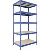 Regál do technickej miestnosti Biedrax 60 x 120 x 210 cm, modrý, 5 políc OSB 10 mm, nosnosť 200 kg na policu Regál do technickej miestnosti Biedrax 60 x 120 x 210 cm, modrý, 5 políc OSB 10 mm, nosnosť 200 kg na policu