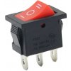 Kolískový vypínač obdĺžnikový KCD1-101, ON-OFF-ON, červený 250V/6A Kolískový vypínač obdĺžnikový KCD1-101, ON-OFF-ON, červený 250V/6A