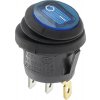 Kolískový vypínač okrúhly s podsvietením KCD1, ON-OFF, IP65, 250V/6A Modrá Kolískový vypínač okrúhly s podsvietením KCD1, ON-OFF, IP65, 250V/6A Modrá