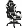 NEROX Herné kreslo biele – polohovateľné 90–150°, ergonomické, s opierkou na nohy a vibračným vankúšikom na chrbát NEROX Herné kreslo biele – polohovateľné 90–150°, ergonomické, s opierkou na nohy a vibračným vankúšikom na chrbát