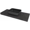 Naturel Dolce doska pod umyvadlo 123,5 x 8 x 50 cm Pietra Grigia čierna mat DO12050PBC