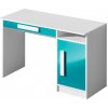 Bývaj s nami SK, GULIANO pracovný stôl G9, tyrkysová/biele úchyty LTD Bývaj s nami SK, GULIANO pracovný stôl G9, tyrkysová/biele úchyty LTD