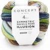 SYMMETRIC ILLUSION SOCKS Katia Farby SYMMETRIC ILLUSION SOCKS: 75 modrá-zelená-fľašková zelená-hnedá SYMMETRIC ILLUSION SOCKS Katia Farby SYMMETRIC ILLUSION SOCKS: 75 modrá-zelená-fľašková zelená-hnedá