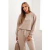 Kesi Włoski Komplet dámsky z viskózy s ozdobným motívom a nohavicami béžový biela | krémová One size Kesi Włoski 5907302512420 Kesi Włoski Komplet dámsky z viskózy s ozdobným motívom a nohavicami béžový biela | krémová One size Kesi Włoski 5907302512420