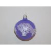 ONREX Vianočná ozdoba sklenená guľa fialová kríky pr. 8 cm