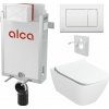 Sada Alcadrain na montáž na stenu, toaleta Smyle Sq., sedadlo s tlačidlom, biela M270 KAE158 1 set Sada Alcadrain na montáž na stenu, toaleta Smyle Sq., sedadlo s tlačidlom, biela M270 KAE158 1 set