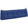 Vankúš na chrbát Policová modrá 160 x 24 x 50 cm zamat Vankúš na chrbát Policová modrá 160 x 24 x 50 cm zamat