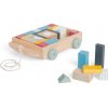 Bigjigs Toys Vozík s dřevěnými kostkami Bigjigs Toys Vozík s dřevěnými kostkami