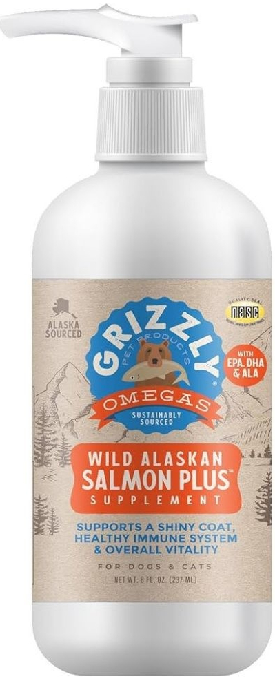 Grizzly Lososový olej pes Salmon Oil Plus 1000 ml