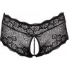 Cottelli Curves Crotchless Floral Lace Panties with Stimulating Pearls 2311020