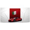 Sablio Uterák Ferrari Italská vlajka na červeném bloku - 30x50 cm Sablio Uterák Ferrari Italská vlajka na červeném bloku - 30x50 cm
